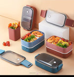 Load image into Gallery viewer, Premium Quality 2- Layer Lunch Box - 1600Ml Bento