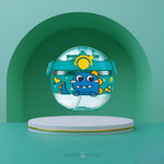 Load image into Gallery viewer, Premium Quality Round Shape 3D Cartoon Animal Design Water Bottle For Kids - 420Ml Dinosaur