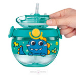 Load image into Gallery viewer, Premium Quality Round Shape 3D Cartoon Animal Design Water Bottle For Kids - 420Ml