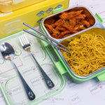 Load image into Gallery viewer, Premium Quality Stainless Steel 2 Compartment Lunch Box - 750Ml Tiffin