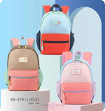 Load image into Gallery viewer, Premium Quality Tri Color Block Small Bag For School Students Kids Backpack
