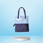 Load image into Gallery viewer, Ritzy Wow Tote Bag - Dual Shade Sky Blue-Navy Blue