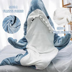 Load image into Gallery viewer, Shark Hooded Flannel Blanket Hoodie Sleeping Bag
