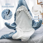 Load image into Gallery viewer, Shark Hooded Flannel Blanket Hoodie Sleeping Bag