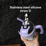 Load image into Gallery viewer, Sippy Quirks – Designer Handle Tumbler with Straw Jars and Tumblers