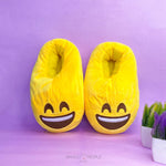 Load image into Gallery viewer, Smiling Emoji Plush Slippers Slippers Mahak enterprises