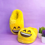 Load image into Gallery viewer, Smiling Emoji Plush Slippers Slippers Mahak enterprises