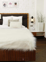 Load image into Gallery viewer, Snowy Faux Mongolian Fur Blanket/Throw Fur Blanket Mango People Factory