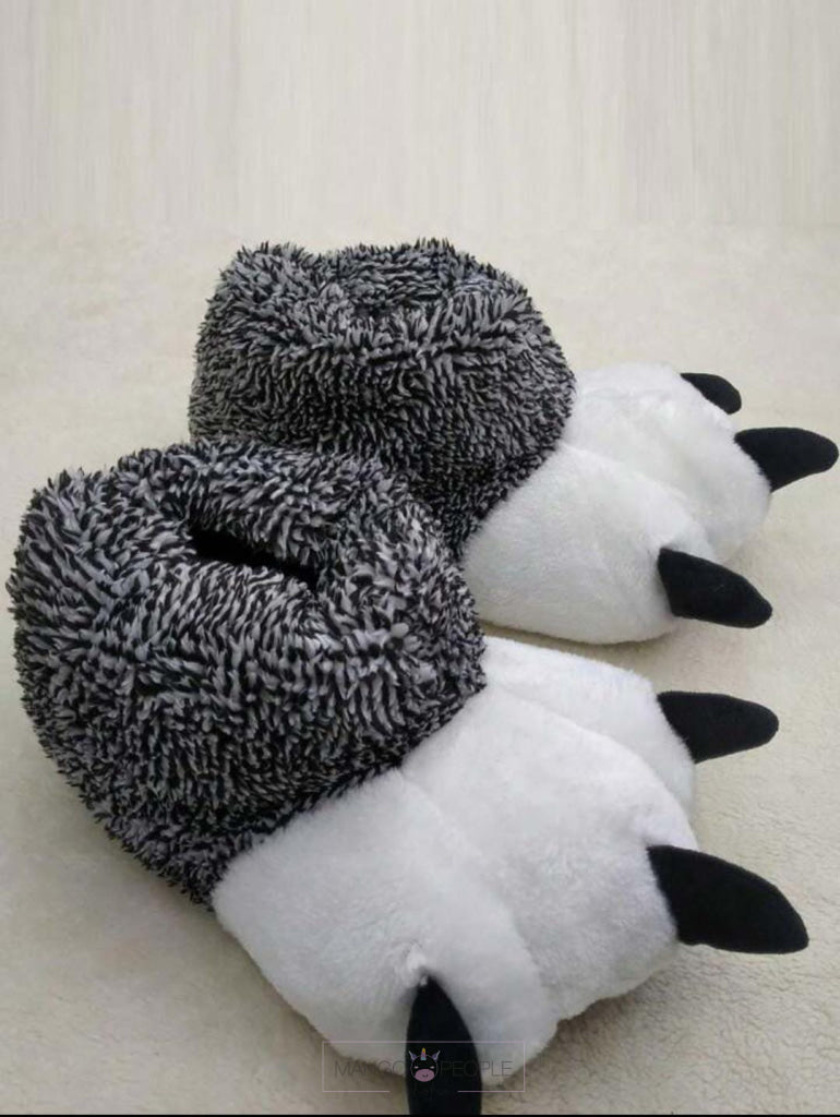 Soft Plush Animal Paw Shoes Slippers
