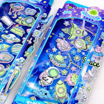 Load image into Gallery viewer, Space Universe Astronaut Noctilucent Puffy 3D Stickers