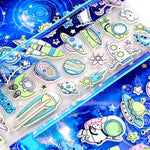 Load image into Gallery viewer, Space Universe Astronaut Noctilucent Puffy 3D Stickers