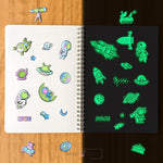 Load image into Gallery viewer, Space Universe Astronaut Noctilucent Puffy 3D Stickers