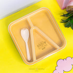 Load image into Gallery viewer, Square Design 3 Compartment Leak Proof Lunch Box - 850Ml Lunch Box Tiffin