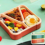 Load image into Gallery viewer, Square Design 3 Compartment Leak Proof Lunch Box ( 850Ml )