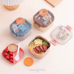 Load image into Gallery viewer, Square Double-Layer Stainless Steel Lunch Box - 1000Ml