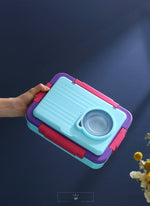 Load image into Gallery viewer, Stainless Steel Bento Lunch Box With 4- Compartments - 1100Ml
