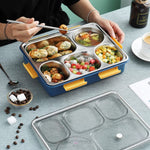 Load image into Gallery viewer, Stainless Steel Tiffin /Lunch Box With 5 Compartments For Kids And Adults - 1280Ml Lunch