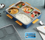 Load image into Gallery viewer, Stainless Steel Tiffin /Lunch Box With 5 Compartments For Kids And Adults - 1280Ml Lunch