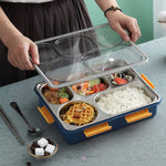 Load image into Gallery viewer, Stainless Steel Tiffin /Lunch Box With 5 Compartments For Kids And Adults - 1280Ml Lunch