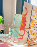 Load image into Gallery viewer, Star Rose Gold Desk Accessory Magazine/Book Holder Home & Living Moradabad