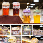 Load image into Gallery viewer, Summer Sipper Vacuum Glass Mug - 480Ml