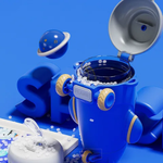 Load image into Gallery viewer, Airplane-Shaped Water Bottle For Kids With Strap And Straw - 500Ml