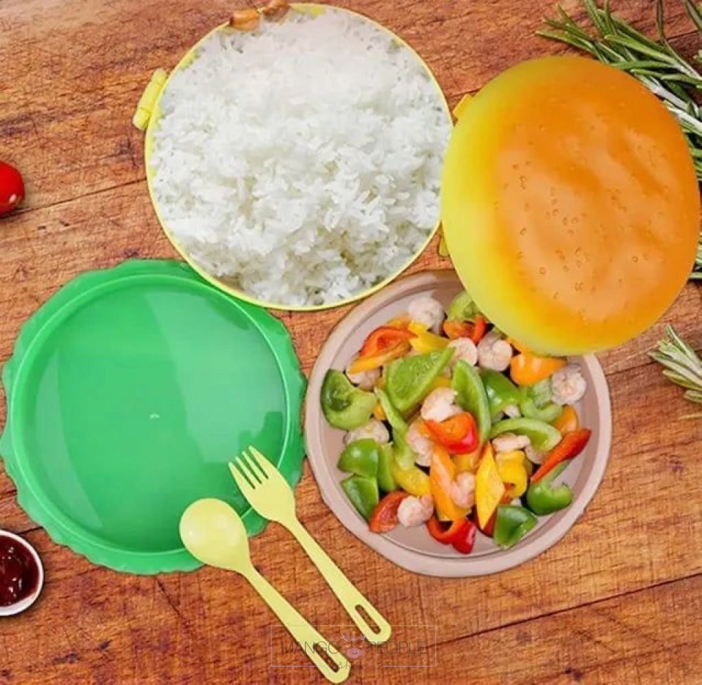 Unique Design Burger Shape Lunch Box For Kids