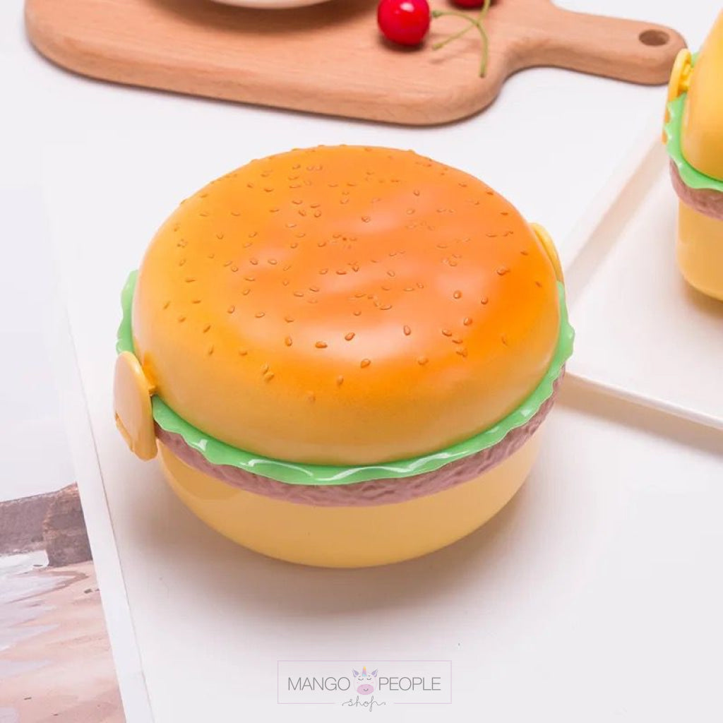 Unique Design Burger Shape Lunch Box For Kids