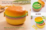 Load image into Gallery viewer, Unique Burger Shape Lunch Box - Yellow Tiffin
