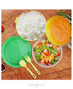 Load image into Gallery viewer, Unique Burger Shape Lunch Box - Yellow Tiffin