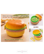 Load image into Gallery viewer, Unique Burger Shape Lunch Box - Yellow Tiffin

