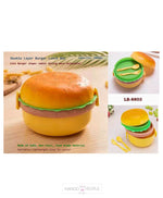 Load image into Gallery viewer, Unique Burger Shape Lunch Box - Yellow Tiffin