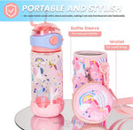 Load image into Gallery viewer, Water Bottle With Lanyard/Sleeve For School Kids