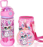 Load image into Gallery viewer, Water Bottle With Lanyard/Sleeve For School Kids