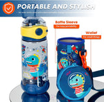 Load image into Gallery viewer, Water Bottle With Lanyard/Sleeve For School Kids