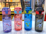 Load image into Gallery viewer, Water Bottle With Sipper Antileak Pop Button Lid - 630 Ml Cute Design Bottles
