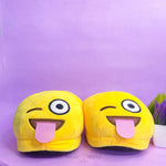 Load image into Gallery viewer, Winking Emoji Plush Slippers Slippers Mango People Local