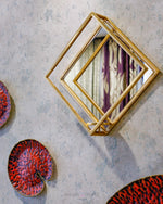 Load image into Gallery viewer, Geometric Mirror Wall Hanging Cum Shelf Home & Living Mango People Local