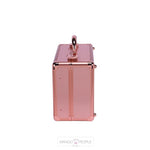 Load image into Gallery viewer, Mini Makeup Train Case with Lights - Pink Professional Makeup Trolley Queens Vanity