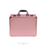 Load image into Gallery viewer, Mini Makeup Train Case with Lights - Pink Professional Makeup Trolley Queens Vanity