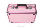 Load image into Gallery viewer, Mini Makeup Train Case with Lights - Pink Professional Makeup Trolley Queens Vanity