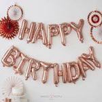 Load image into Gallery viewer, Set of 13 Letters Rose Gold Happy Birthday Balloons Party Supplies Mango People Local