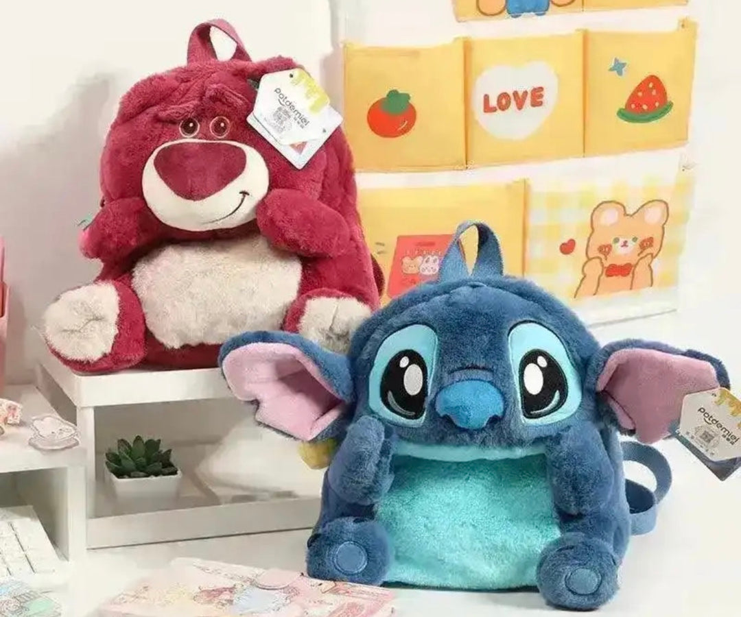 Stitch and Lotso Plush Backpack