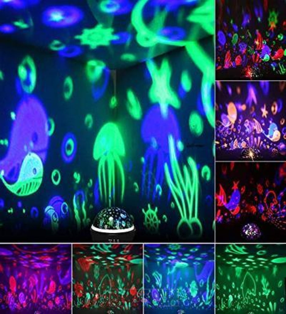 2 in 1 Underwater and Starry Sky Projector Lamp Lamp Mango People Local 