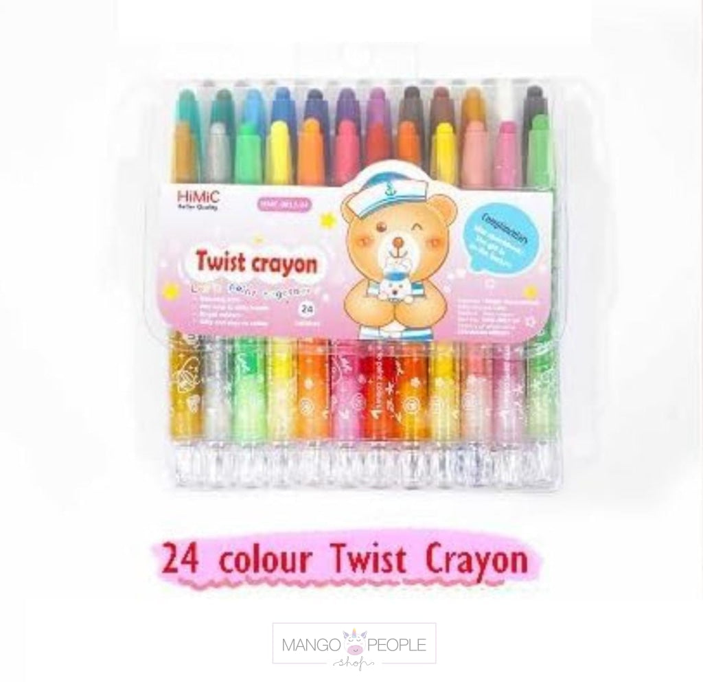 24 Color Twist Crayon With Mini Coloring Book Art And Craft