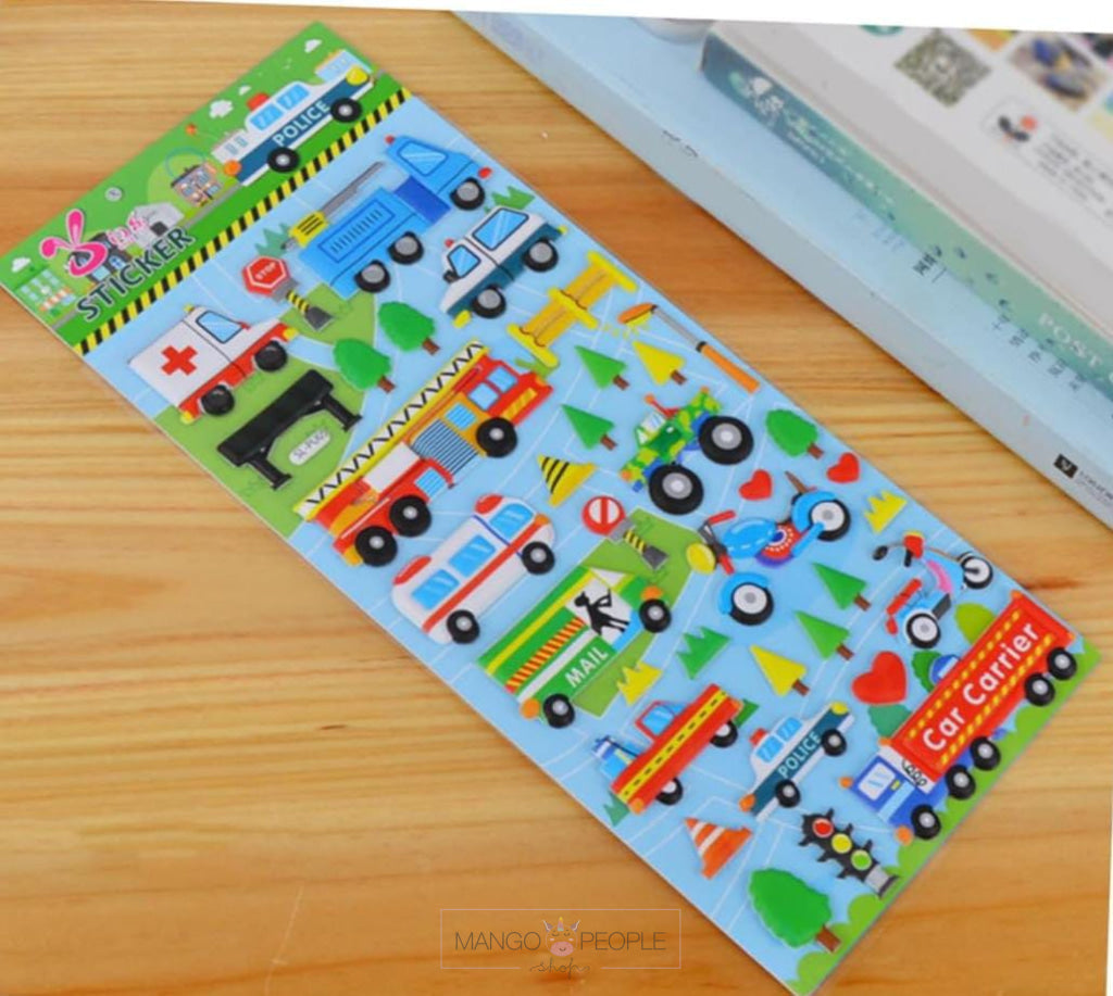 3D Puffy Cartoon Stickers For Kids Stationery