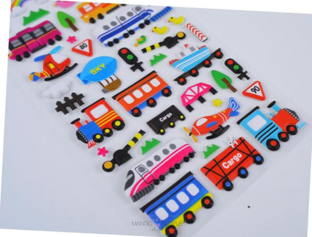 3D Puffy Cartoon Stickers For Kids Stationery