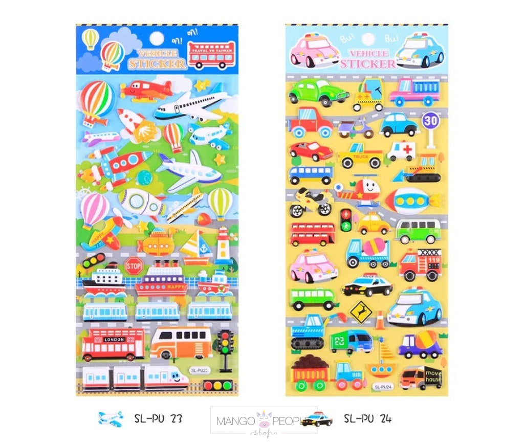 3D Cartoon Puffy Stickers For Kids