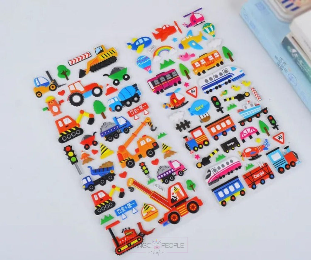 3D Cartoon Puffy Stickers For Kids