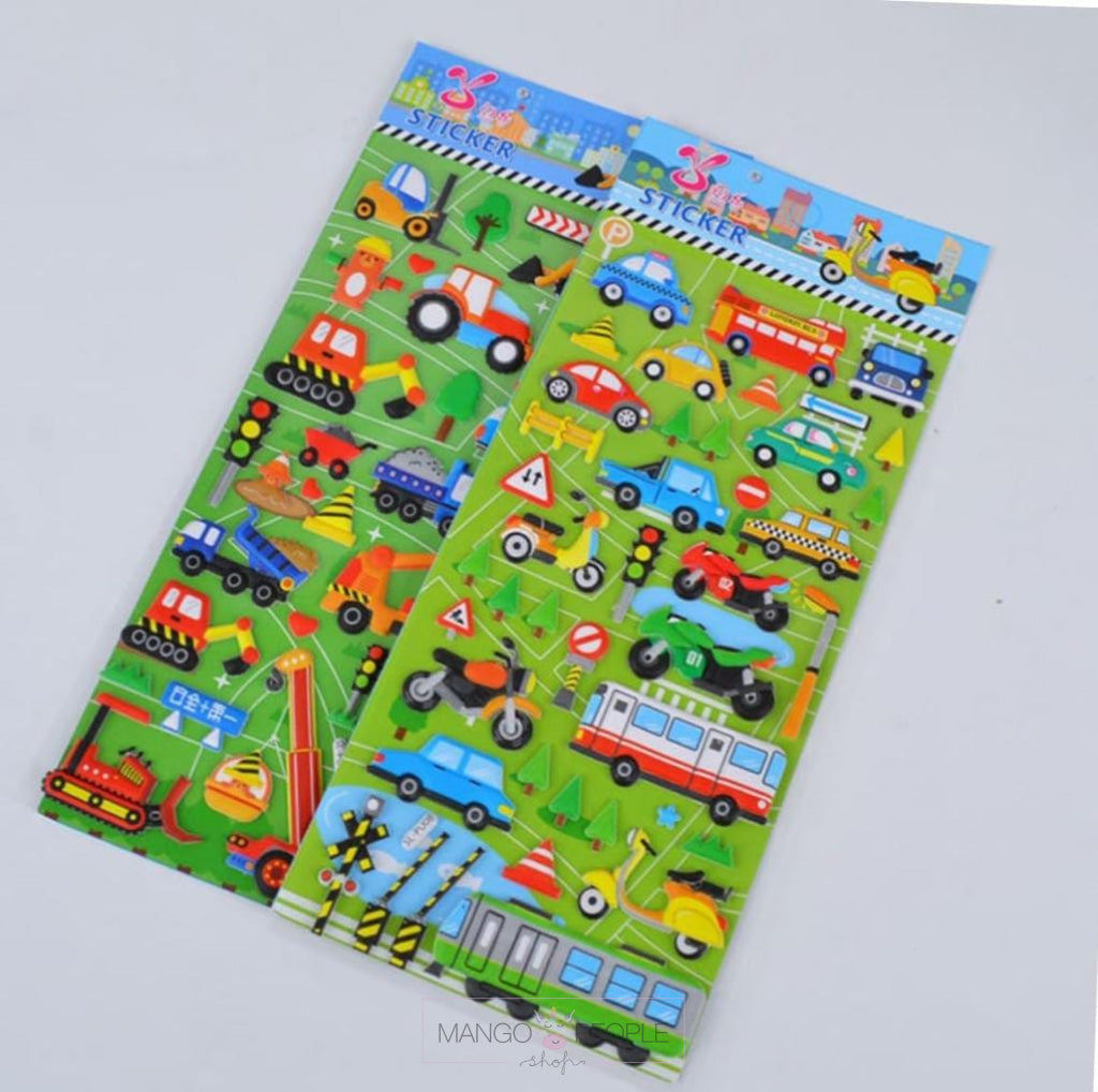 3D Puffy Cartoon Stickers For Kids Stationery